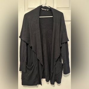 Athleta black drape cardigan flowy large